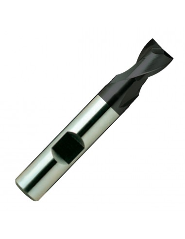 EQ570 Fresa de 2 llavis punta plana HSS Co8%