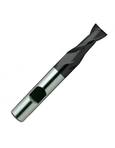 EQ571 Fresa de 2 llavis punta plana HSS Co8%...