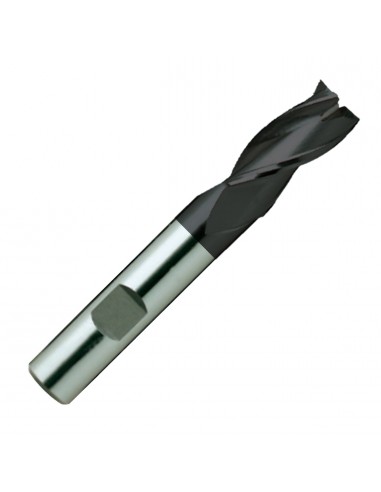 EQ573 Fresa de 2 llavis punta plana HSS Co8%