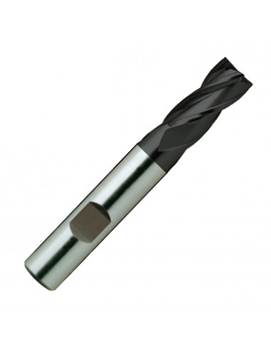 EQ595 Fresa de 4 llavis punta plana HSS Co8%